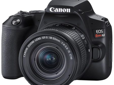 Canon EOS Rebel SL3 DSLR 24.1MP 4K Video Camera + EF-S 18-55mm IS STM Lens (Black) on Sale