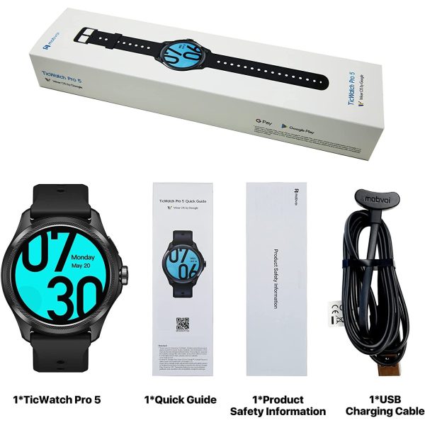 TicWatch Pro 5 Android Smartwatch with GPS, NFC, Mic, Speaker For Discount