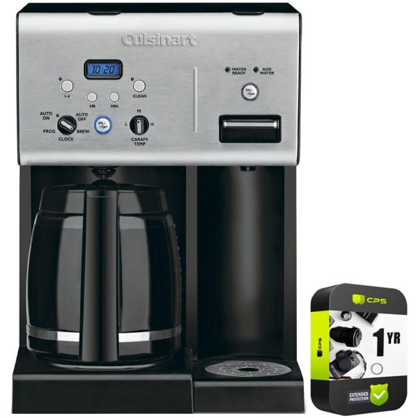 Cuisinart Coffee Plus 12-Cup Programmable Coffeemaker Black + Extended Warranty Hot on Sale