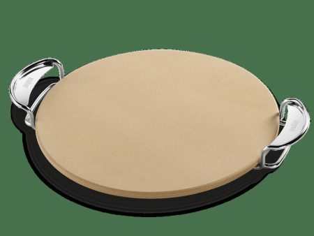 Weber Gourmet BBQ System Pizza Stone with Carry Rack,16.7  Online Sale