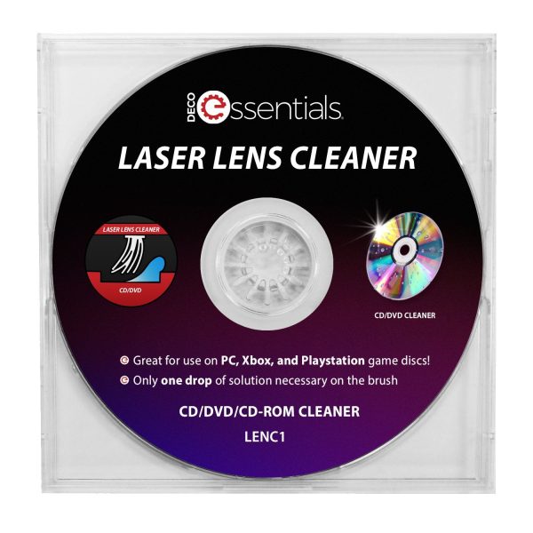 Deco Essentials Laser Lens Cleaner for DVD CD Players Fashion