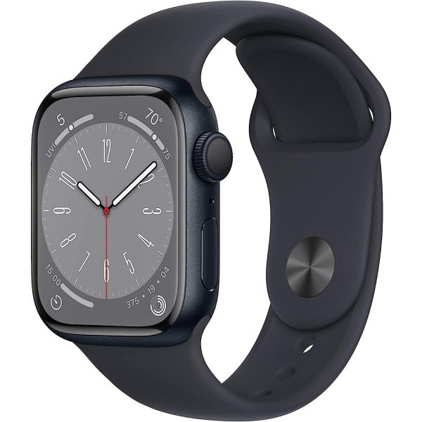 Apple Watch Series 8 [GPS 41mm] Smart Watch Midnight Aluminum Case & Sport Band Hot on Sale