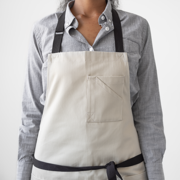 Stone Herringbone Stock Apron For Sale