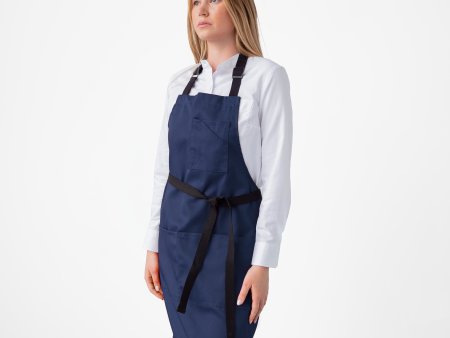 Navy Twill Stock Apron For Cheap