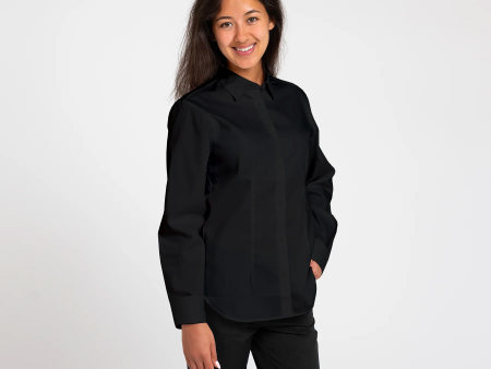 Women s Black Coolmax Dress Shirt For Sale