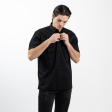 Men s Short Sleeve Black Utility Shirt For Cheap