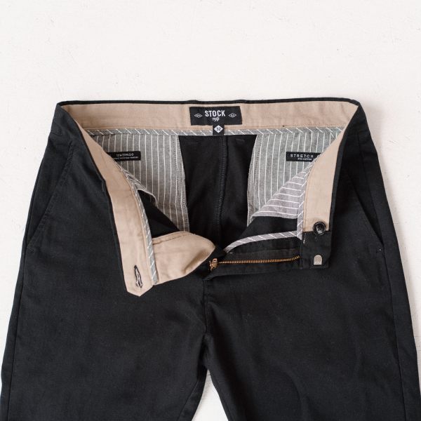 Men s Black Stretch Service Chino Cheap