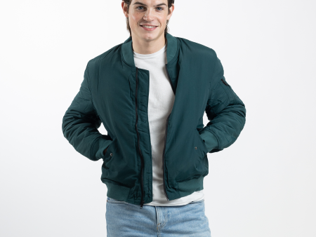 Men s Spruce Bomber Jacket with Quilted Lining Cheap