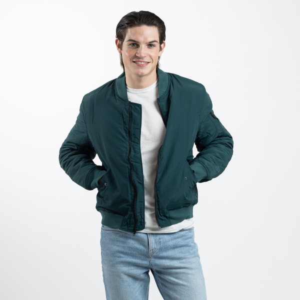 Men s Spruce Bomber Jacket with Quilted Lining Cheap