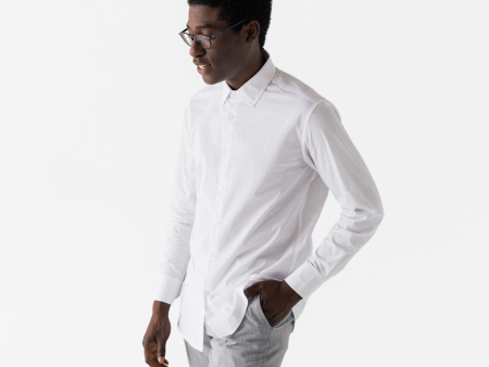 Men s White Coolmax Dress Shirt Online Hot Sale