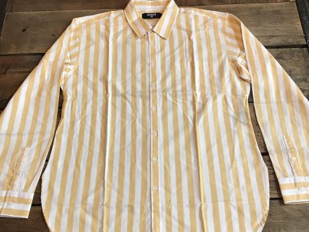 Men s Goldenrod Wide-Striped Shirt For Sale