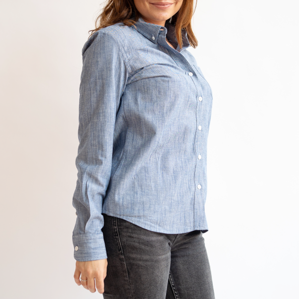 Women s Blue Stretch Service Chambray Online