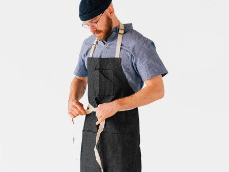 Black Denim Stock Apron Online now