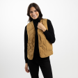 Dark Khaki Unisex Quilted Vest Hot on Sale