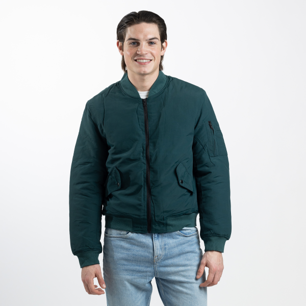 Men s Spruce Bomber Jacket with Quilted Lining Cheap