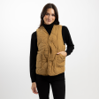 Dark Khaki Unisex Quilted Vest Hot on Sale