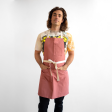 Dusty Red Canvas Stock Apron Discount