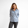 Women s Blue Stretch Service Chambray Online