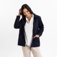 Women s Navy Stretch Chore Coat For Discount