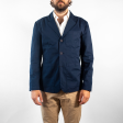 Men s Unstructured Navy Blazer For Discount