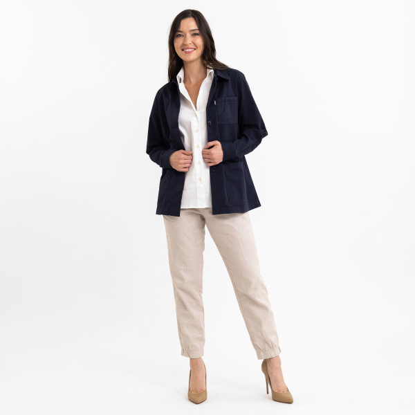 Women s Navy Stretch Chore Coat For Discount