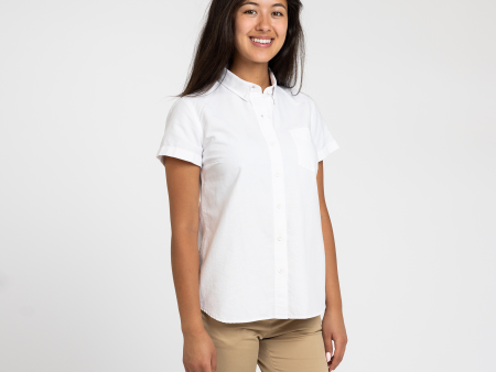 Women s Short Sleeve White Service Oxford For Sale