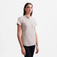 Women s Wheat Short Sleeve Banded Collar Service Oxford on Sale