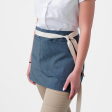 Japanese Ticking Stripe Shorty Waist Apron Supply