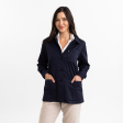 Women s Navy Stretch Chore Coat For Discount