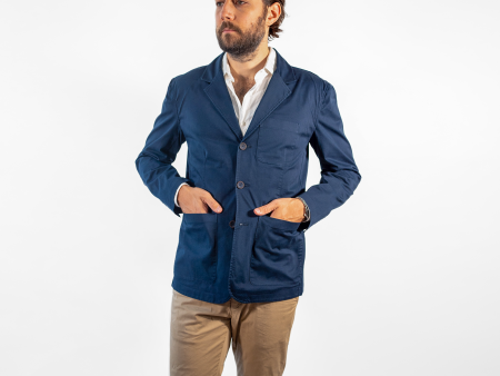 Men s Unstructured Navy Blazer For Discount