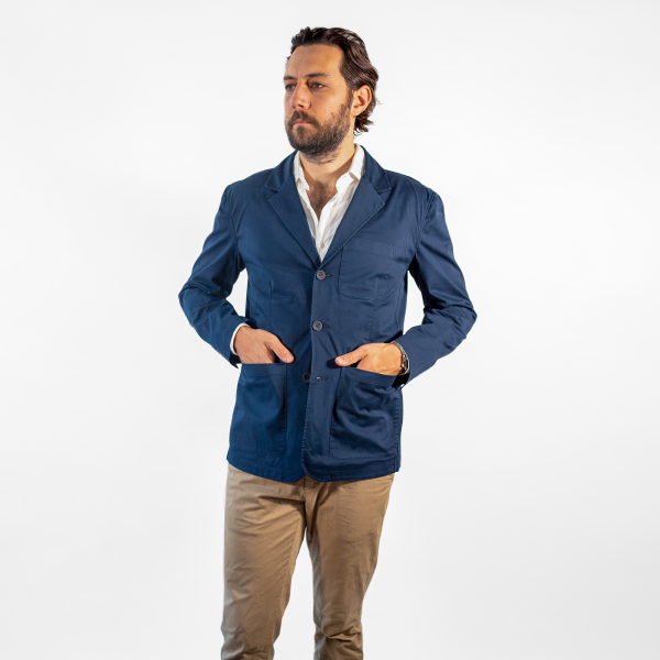 Men s Unstructured Navy Blazer For Discount