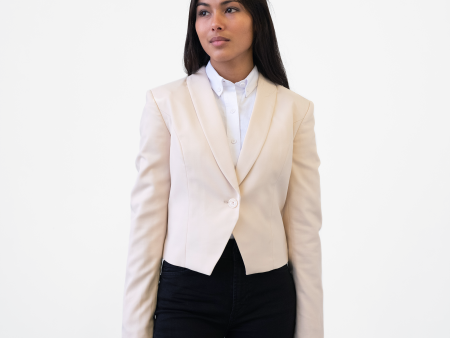 Women s Ivory Shawl Collar Suit Coat For Sale