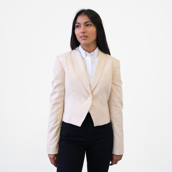 Women s Ivory Shawl Collar Suit Coat For Sale