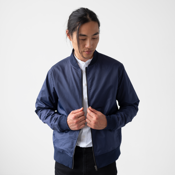 Men s Navy Bomber Jacket Hot on Sale