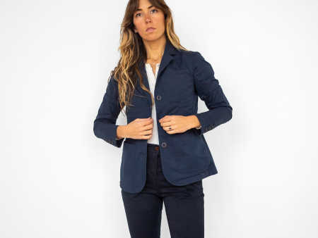 Women s Unstructured Navy Blazer Fashion