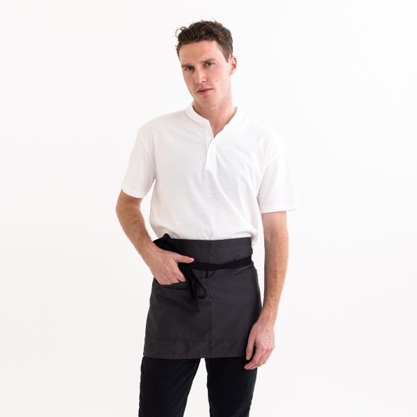 Charcoal Twill Shorty Waist Apron For Cheap