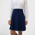 Navy Pleated Skirt Cheap