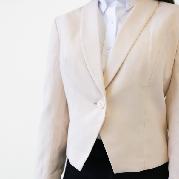 Women s Ivory Shawl Collar Suit Coat For Sale