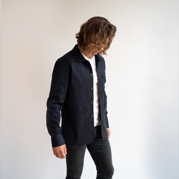 Men s Navy Stretch Chore Coat Online now