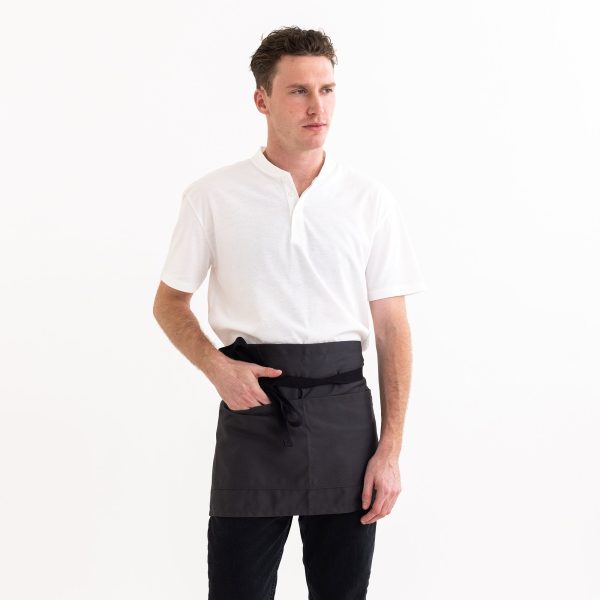 Charcoal Twill Shorty Waist Apron For Cheap